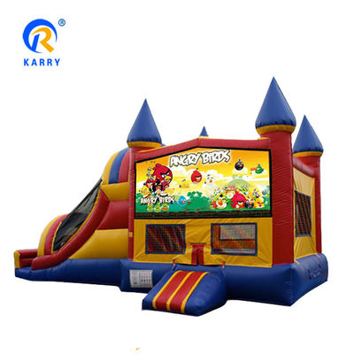Château gonflable de glissière pour les enfants PVC Matériau unisexe Ireful Oiseaux Bounce House