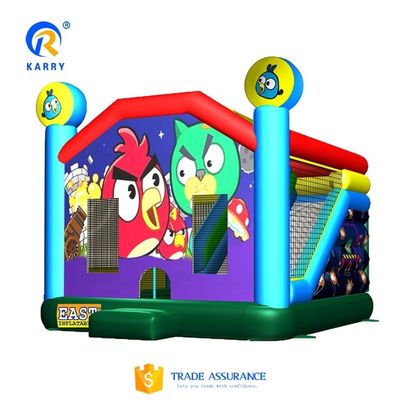 Château gonflable de glissière pour les enfants PVC Matériau unisexe Ireful Oiseaux Bounce House