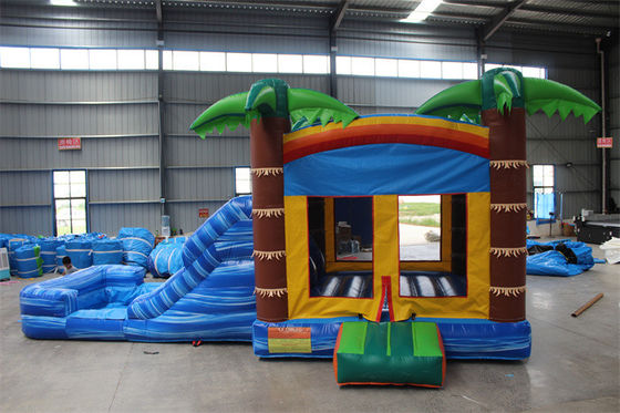 Château à saut gonflable à palmier unisexe Château gonflable avec piscine et saut