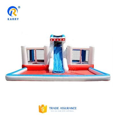 Château enfants saut à l'eau gonflable requin saut à l'eau avec glisser-déposer et conception portable