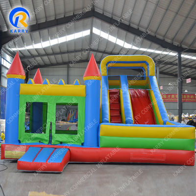 Taille personnalisée Slide à sec et humide Combo gonflable Moonwalk Sautant château