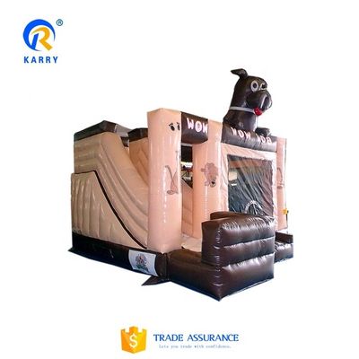 Commercial Château gonflable rebondissant avec toboggan à eau pour adultes gonflable à l'extérieur toboggan sec
