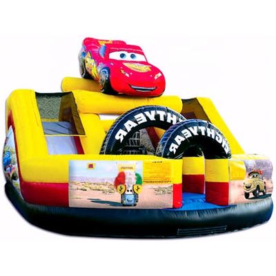 Personnalisez le personnage à double diapositive Monster Truck Château gonflable pour enfants