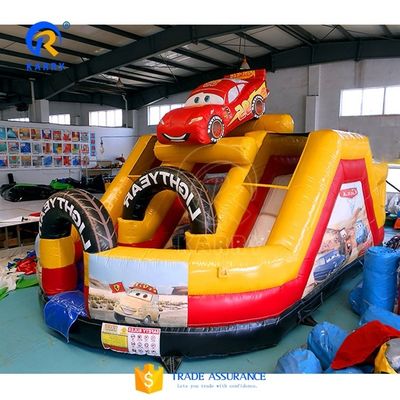 Personnalisez le personnage à double diapositive Monster Truck Château gonflable pour enfants