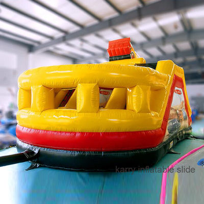 Personnalisez le personnage à double diapositive Monster Truck Château gonflable pour enfants