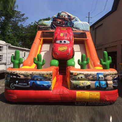 Personnalisez le personnage à double diapositive Monster Truck Château gonflable pour enfants