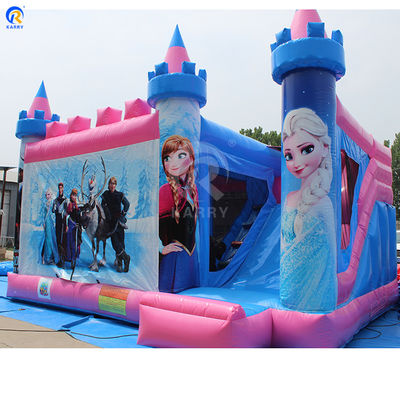 Terrain de jeux extérieur de couleur personnalisée gonflable château rebondissant glacé Thème bouncer diapositive