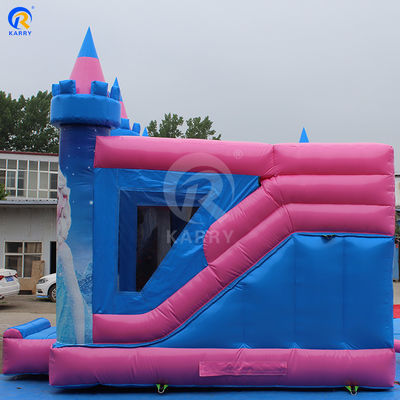 Terrain de jeux extérieur de couleur personnalisée gonflable château rebondissant glacé Thème bouncer diapositive