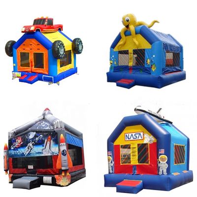 Maison gonflable de 65 kg avec planche à roulettes et conception de saut en l'air Spiderman 3D