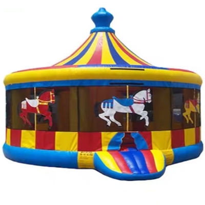 EN71/EN14960/CE Parti de cirque certifié Château gonflable avec design de carrousel
