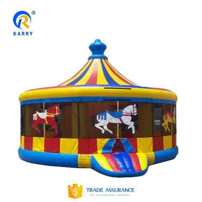 EN71/EN14960/CE Parti de cirque certifié Château gonflable avec design de carrousel