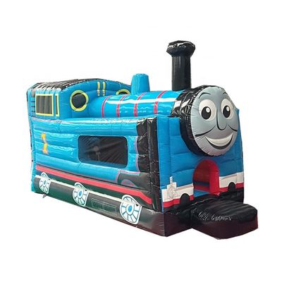 Comme l'image Thomas petit train château gonflable avec glissière