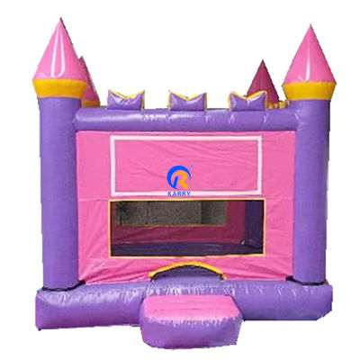 Château gonflable rose pour le saut en salle pour les enfants