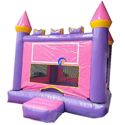 Château gonflable rose pour le saut en salle pour les enfants