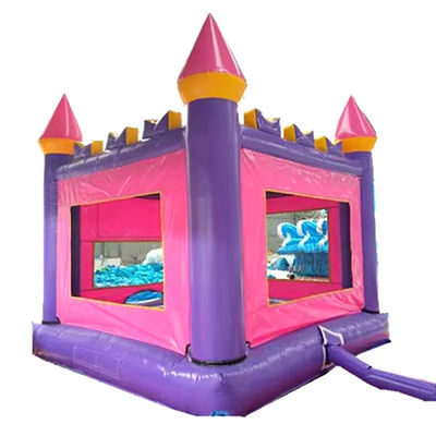 Château gonflable rose pour le saut en salle pour les enfants