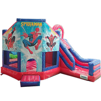 KR-BH610 maison de rebond de couleur personnalisée commerciale avec diapositive et Spiderman