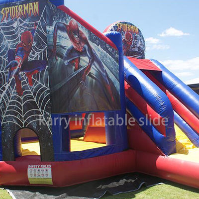 KR-BH610 maison de rebond de couleur personnalisée commerciale avec diapositive et Spiderman
