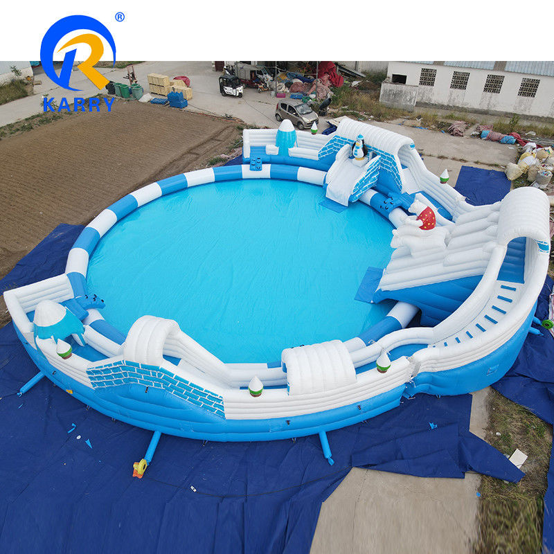 Piscine surdimensionnée ours polaire toboggan aquatique en PVC taille adulte Jouet aquatique pour 10 passagers