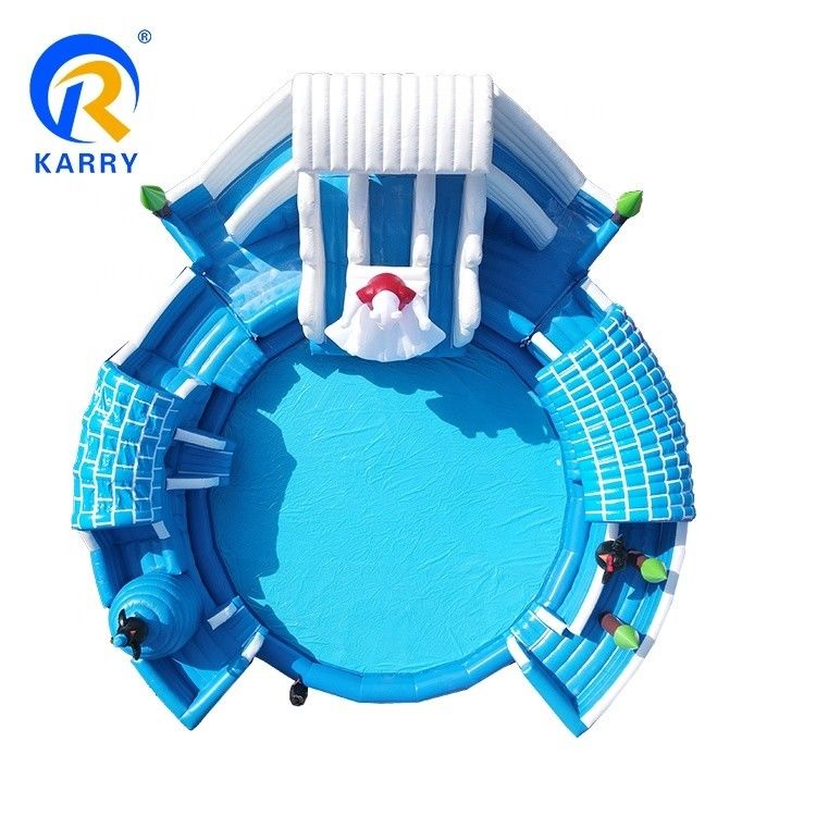 Parque aquatique gonflable à thème ours polaire 15x15m Idéal pour les activités estivales