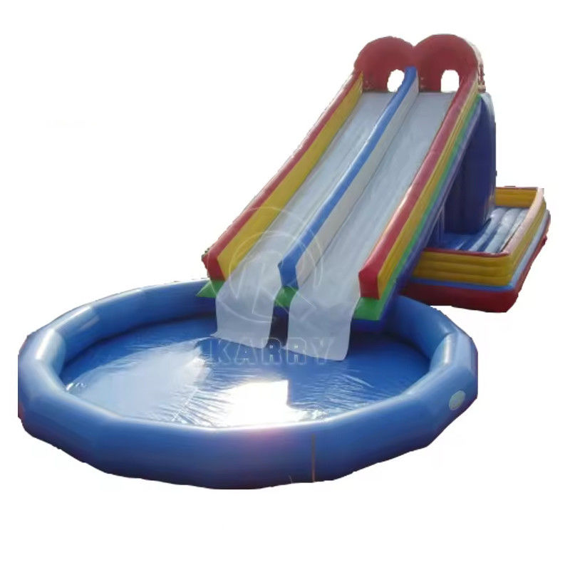 Parcs aquatiques gonflables en plein air Ronde de style piscine Jouets aquatiques Jeux de glissière avec piscine