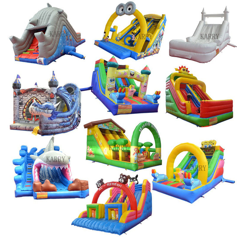 Logo personnalisé Parc aquatique gonflable en PVC Slide N Slip pour les grands enfants amusement sans fin