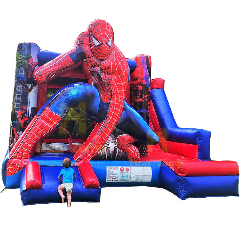 Expédition maritime / aérienne / express Spiderman Château gonflable Combo Slide pour les fêtes intérieures