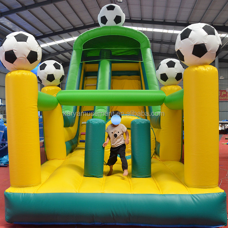 Combo de grand toboggan gonflable en PVC de 29 pieds avec thème de football et certificat CE/EN71/EN14960