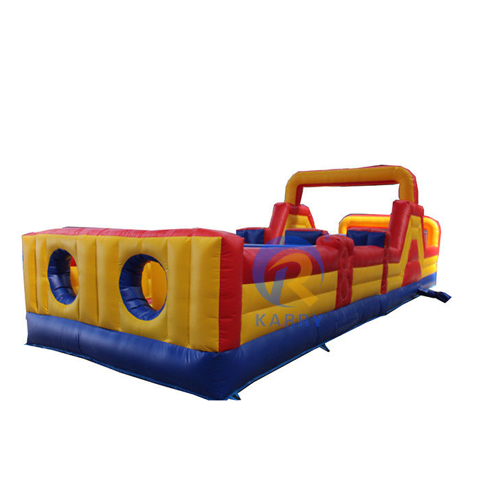 Jeu d'obstacle gonflable jaune de 39 pieds pour adultes