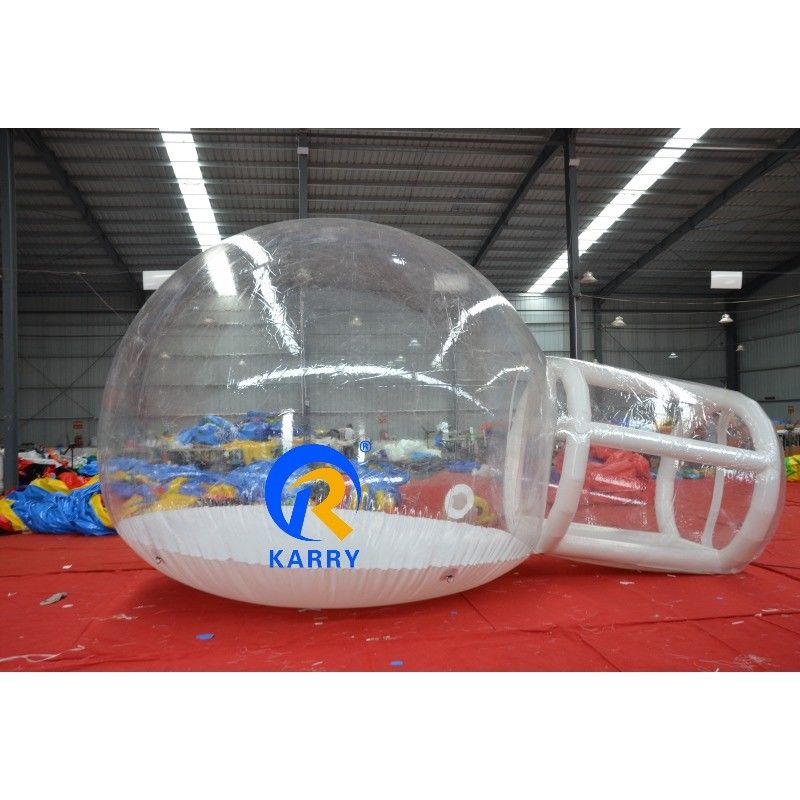 Tente à bulles gonflable blanche pour le mariage de Noël avec neige soufflante et matériau PVC
