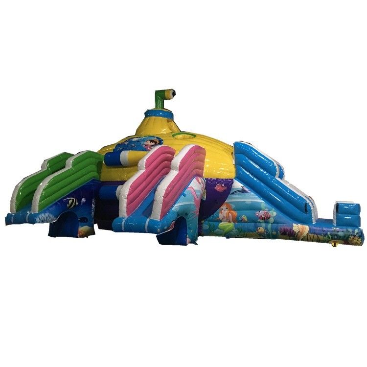 Couleur personnalisée Château dôme parc aquatique gonflable sous-marin eau mobile parc terrestre