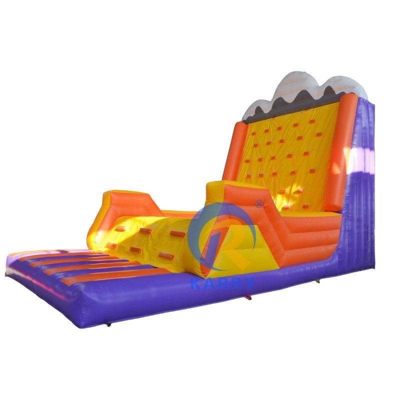 14 ans sur mesure couleur gonflable mur d'escalade pour le jeu de sport sur mesure