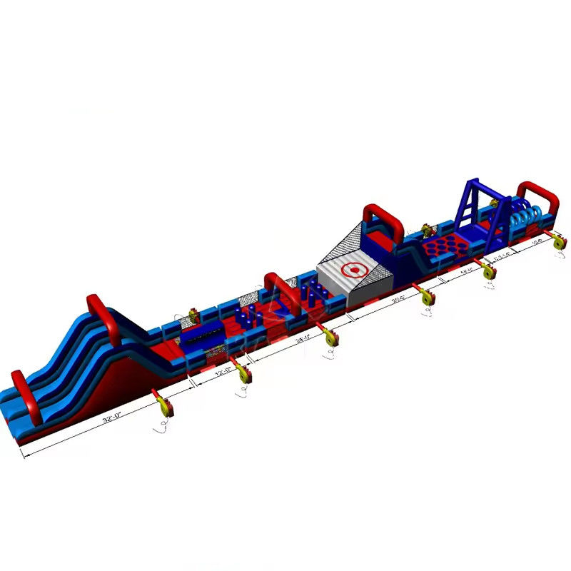 Parcours d'obstacles modulaire gonflable idéal pour le commerce et peut contenir 100 à 500 kg