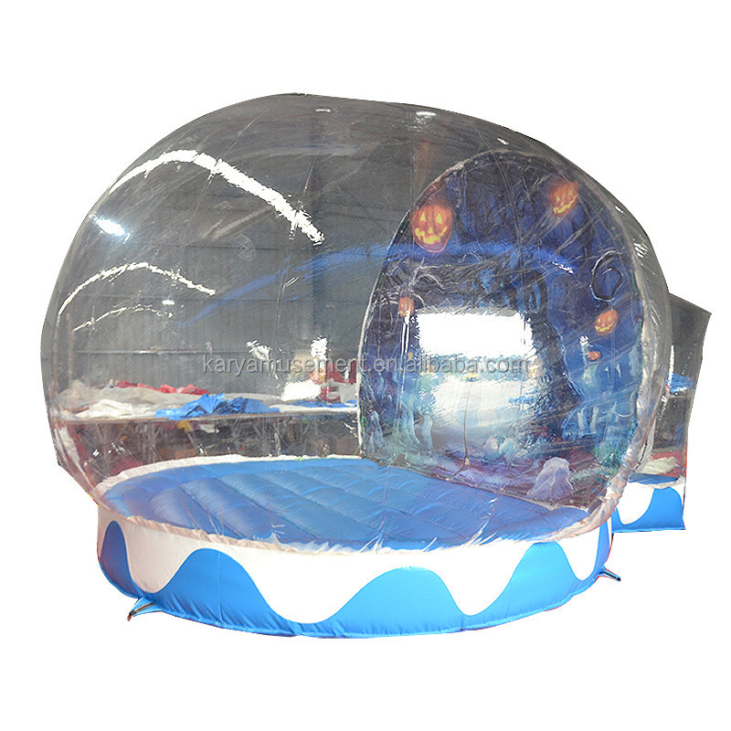 Tente de boule de neige portable pour Halloween, maison gonflable transparente, ballon pour enfants