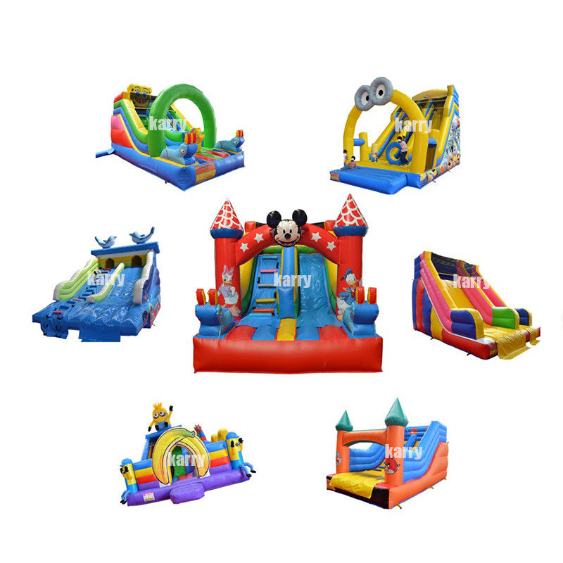 Inflatable intérieur ou extérieur petite diapositive de dessin animé pour enfants avec couleur personnalisée et logo