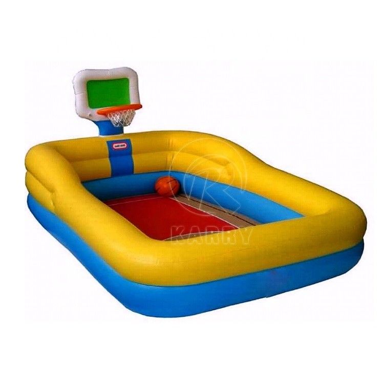 Piscine gonflable dans la cour de style avec piscine pour enfants en PVC de 0,9 mm et boucle de basket