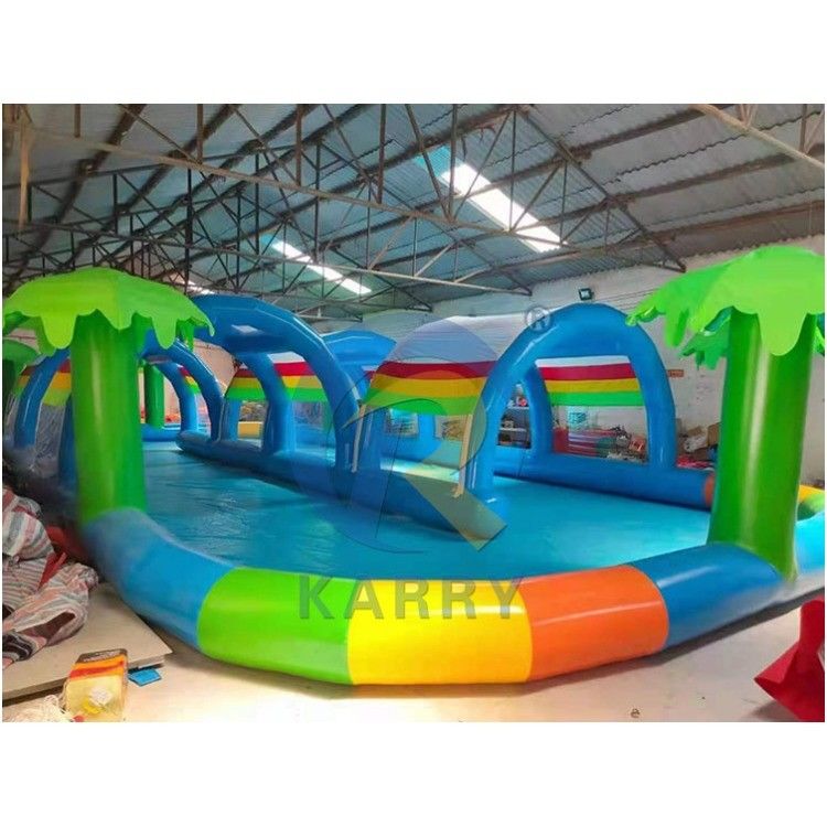 Piscine gonflable pour enfants et adultes avec couverture solaire en PVC