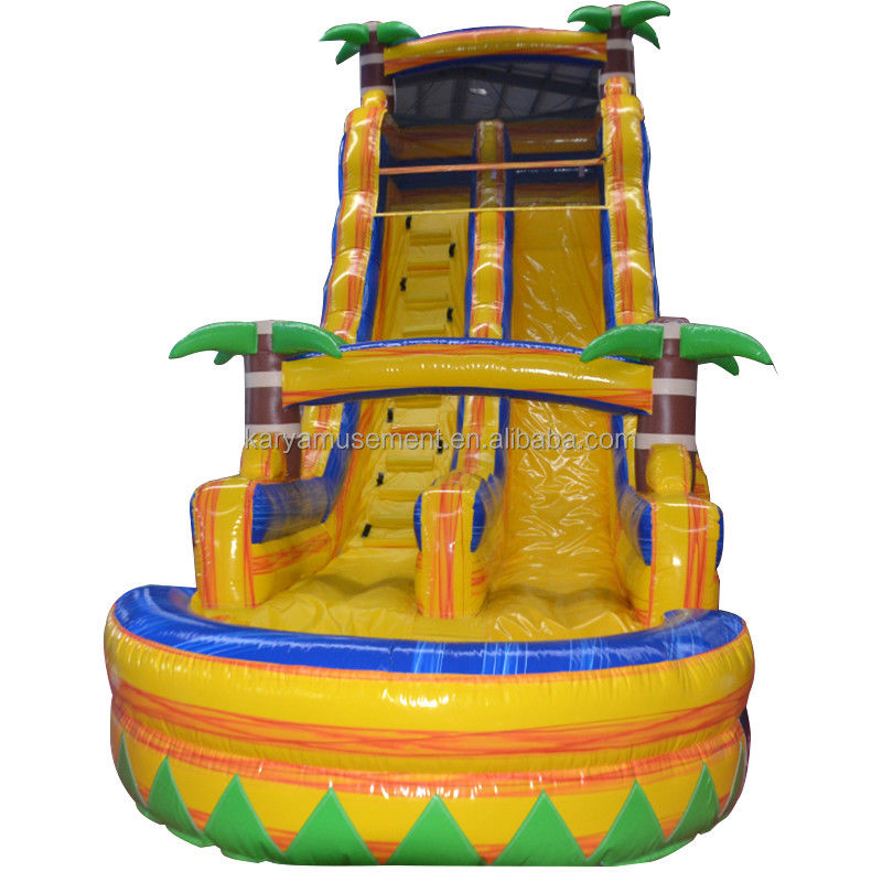 Certificat de couleur personnalisé CE/EN71/EN14960 toboggan gonflable avec piscine