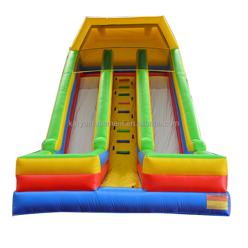 Glissière gonflable dans le jardin 2 voies et piscines Glissière de jeux pour enfants