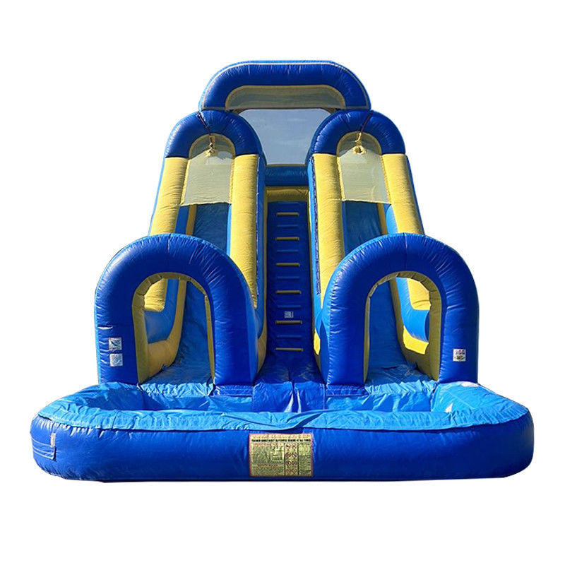 Grandes piscines de jeux pour enfants amusant PVC double voie de glissement d'eau gonflable avec taille personnalisée