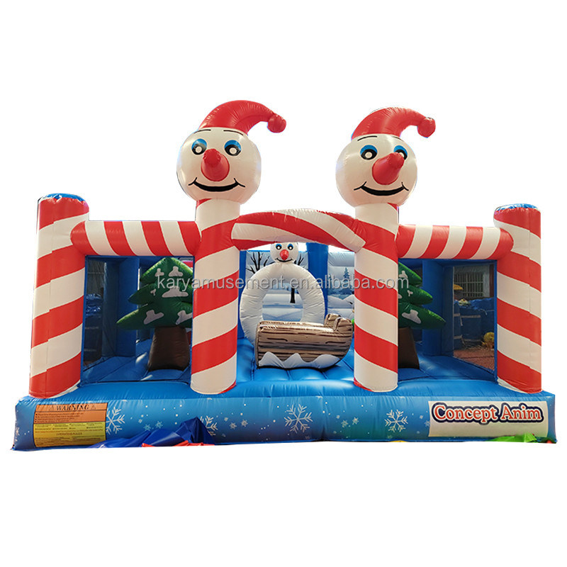 Château gonflable de Noël personnalisé Clown Trampoline