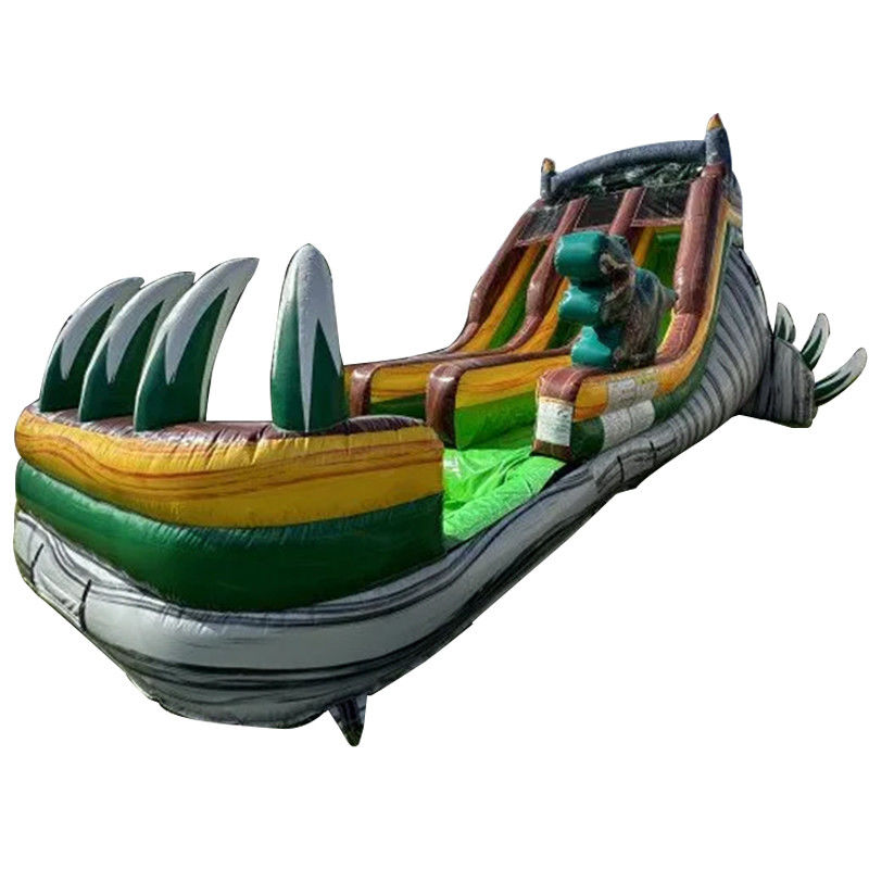 Capacité maximale 100-500 kg Grand saut en jungle Dino toboggan pour location commerciale