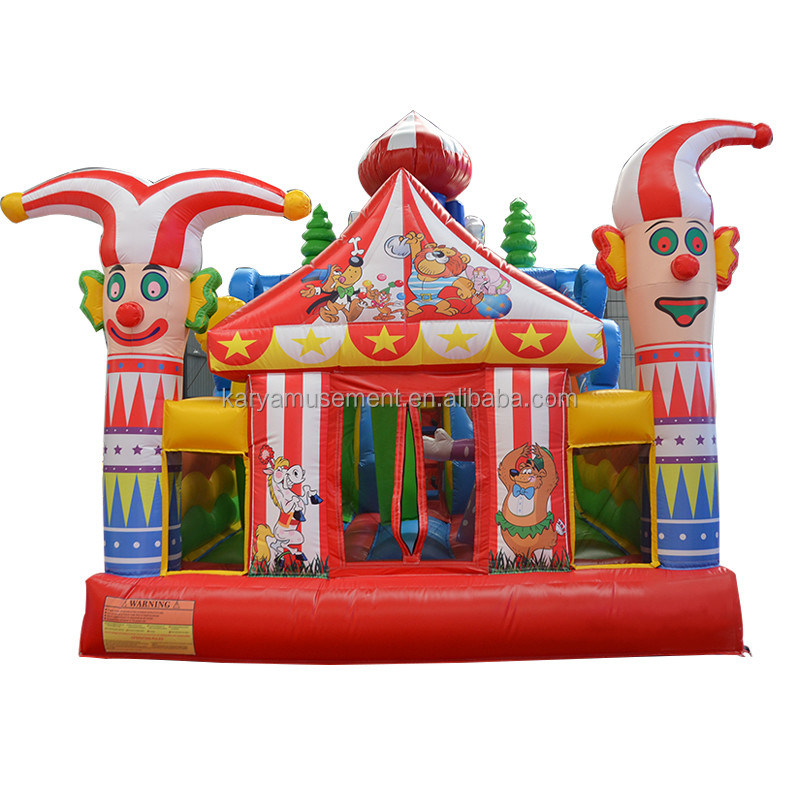 14 ans de plus Unisexe Dernière partie de cirque gonflable en PVC Château avec glisser-déposer