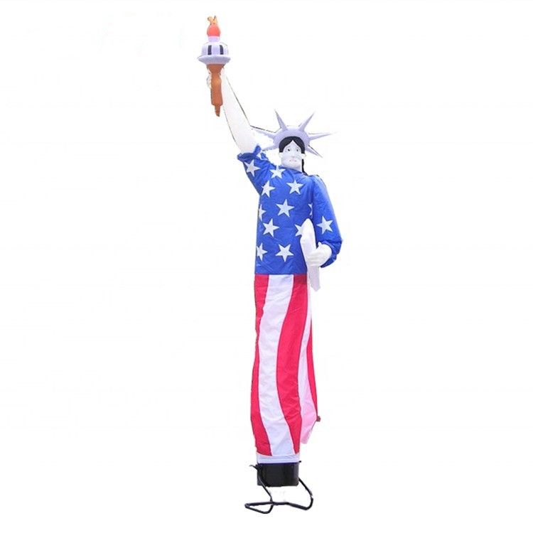 Peut être personnalisé Statue gonflable de la Liberté homme Sky Dancer pour la célébration des Fêtes