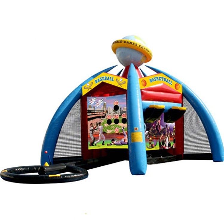 Unisexe Portable Carnaval gonflable Jeu 5 en 1 Football/Basketball Sports interactifs