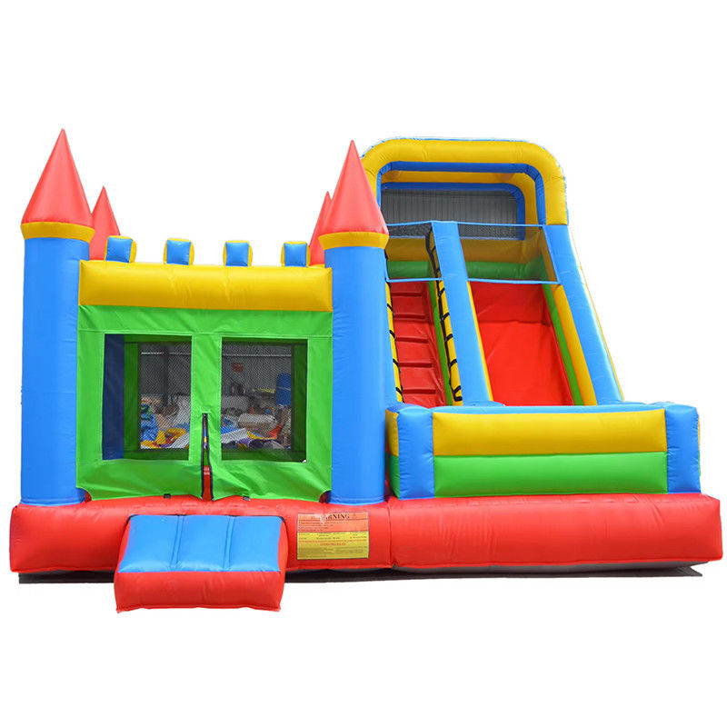 Personnaliser Accepté PVC Rouge et Bleu Jeux gonflables Slide de la maison de vide pour les enfants