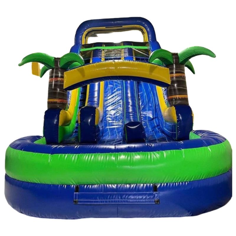 Commercial Jouet gonflable PVC Palm Tree Trunk Water Slide pour la promotion d'événements commerciaux