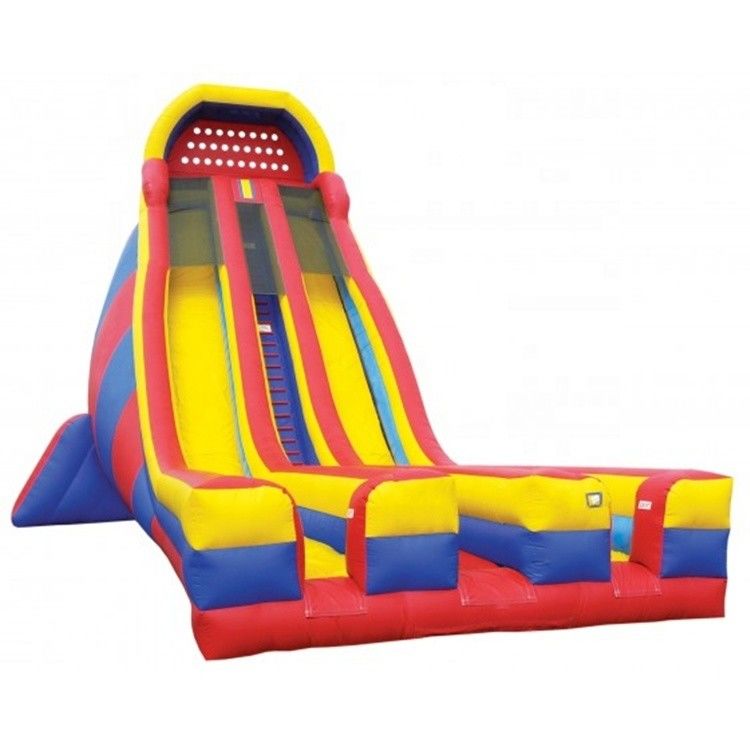 Double voie saut à l'air glisse sèche design gonflable coloré pour le parc tailles optionnelles