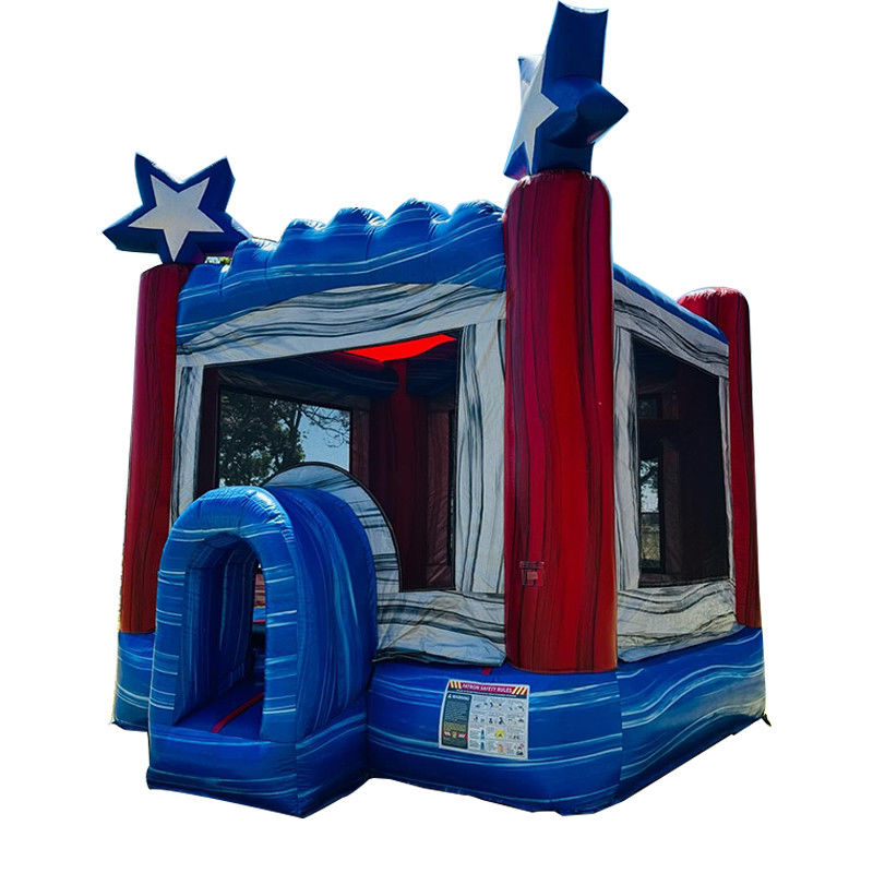 Logos du client Lit bébé en PVC Étoile bleue maison gonflable à saut de saut Château de location