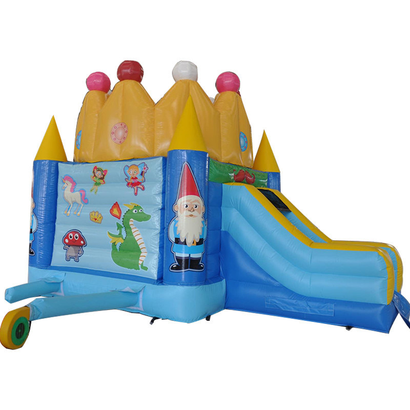 Fête d'anniversaire de la princesse château gonflable avec diapositive et 0,55 mm de bâton en PVC