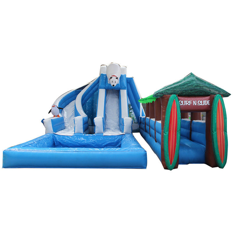 Slide gonflable avec piscine en tissu d'Oxford